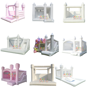 Château gonflable de mariage <span class=keywords><strong>rose</strong></span> pastel de 16x13ft château de saut de maison de rebond avec la glissière - Product Image 6