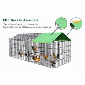 Buiten Gevogelte Kooi Opvouwbare Afneembare Plastic Kip Eend Konijn Kooi Gevogelte Kooi Met Regendoek - Product Image 4