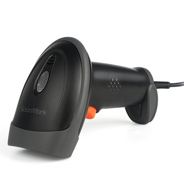 Cost-Effective Wired Handheld Barcode Scanner 1D & 2D USB Interface CCD & LED Light Source for Supermarket and Cashier Use