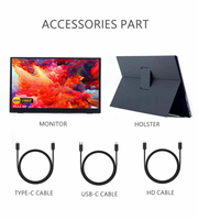 FHD 100% SRGB IPS Gaming Dual Screen 1080P HDR Portable Monitor 13.3-inch PC PS4 for Desktop