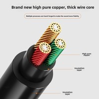 Vente en gros du fabricant, câble audio double Lotus, répartiteur 3.5mm, câble audio RCA en PVC pour téléphone portable, haut-parleur, caméra d'ordinateur