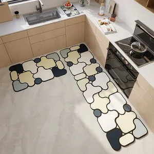 Hot sale kitchen mat Super Absorbent Non slip Diatom Mud foot mat bathroom Quick Drying bathroom mats
