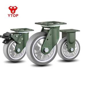 ล้อยางยืดหยุ่น TPR ขนาด 100 มม. 4 นิ้ว ยี่ห้อ YTOP ผลิตจากเหล็กแมงกานีส - Product Image 1