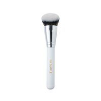 Pinceau de maquillage professionnel YM à poils synthétiques et manche en bois - Pour le visage, les yeux, les détails fins, l'eyeliner/les fards à paupières, à poils doux et plats