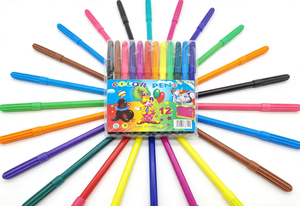 Fournitures artistiques douces non toxiques en gros, 12 couleurs, stylos marqueurs à pointe <span class=keywords><strong>feutre</strong></span> <span class=keywords><strong>aquarelle</strong></span> pour enfants d'école, <span class=keywords><strong>dessin</strong></span> pour enfants - Product Image 2
