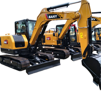 Performa Stabil Excavator SANY SY60C 6 Ton Jangkauan Gali Maksimum 6090mm untuk Pekerjaan Pembuatan Parit Pipa dan Renovasi Jalan