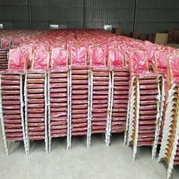 Chaises Métalliques d'Église de Luxe, Chaises d'Extérieur Empilables pour Hôtel, Banquet, Fête, Événement, Mobilier de Mariage