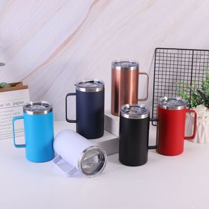 Tazas de café reutilizables de acero inoxidable de doble pared de 24oz con tapa a prueba de fugas reciclable 30 Oz taza de café aislada de viaje - Product Image 3