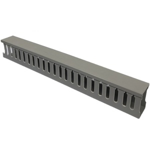 Cannelle porte-câbles en PVC gris ignifuge à montage en surface en forme de U pour armoire de distribution - Product Image 2