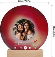 Caja de Música Personalizada de Vinilo Acrílico con Altavoz para Decoración de Hogar u Oficina, Idea de Regalo con Nombre Personalizado