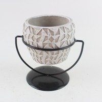 Pot de fleurs en ciment mat nordique pour la décoration intérieure, idéal pour le jardinage industriel, l'agriculture et le jardinage domestique, style simple pour salon.