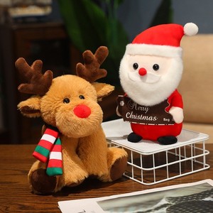 Nuova Collezione di Bambole in Peluche Corto: Statuette Natalizie di Babbo Natale, Pupazzo di Neve, Alce e Pinguino (11-30cm) - Regalo per Bambini da 0 a 24 Mesi - Product Image 2