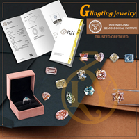 Bague de fiançailles solitaire élégante en or massif 10K avec diamant jaune taille poire cultivé en laboratoire, sertissage clos, certifié IGI, pour femme
