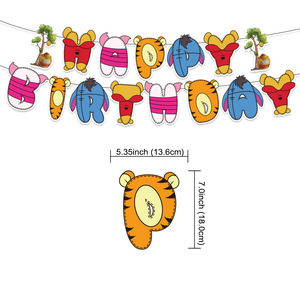 Set di Topper per la festa di <span class=keywords><strong>compleanno</strong></span> a tema piccolo orso del miele con Banner palloncini per la celebrazione del Baby Shower degli animali della foresta - Product Image 2