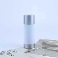 Stick déodorant vide rond de 30 ml en plastique AS blanc transparent, à poussoir du bas, pour déodorant solide