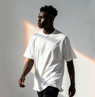 T-shirt Homme Oversize en Coton Lourd 100% Coton, Épaules Tombantes, Uni, Personnalisable avec Impression et Broderie de Logo