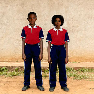 Ensembles d'uniformes scolaires personnalisés en coton unisexe à manches courtes pour les écoles primaires et secondaires, <span class=keywords><strong>uniforme</strong></span> de sport <span class=keywords><strong>scolaire</strong></span> - Product Image 6