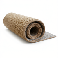 Alfombra de polipropileno Manemi Home, tejido plano, de pelo bajo, antideslizante, para sala de estar, rectangular, de color sólido, lavable, con base de goma delgada.