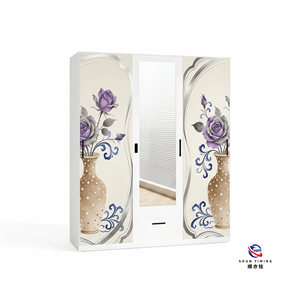 <span class=keywords><strong>Armadio</strong></span> in Acciaio Stampato a Più Ripiani, Guardaroba Verticale in Metallo per Camera da Letto con Design Moderno e Decorativo - Product Image 2