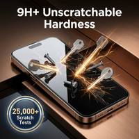 Kit de protection d'écran en verre trempé 9H sans poussière pour iPhone 16 17 avec protection d'objectif d'appareil photo – Vente en gros