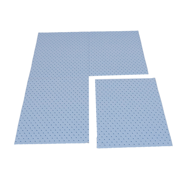 High Quality 100% Polypropylene Eco-friendly Color Absorbent Sheets & Pads with Tearing Line for Industrial Oil Cleaning