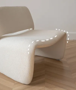 <span class=keywords><strong>Fauteuil</strong></span> de salon minimaliste au design unique Canapé de restaurant d'hôtel <span class=keywords><strong>Fauteuil</strong></span> d'appoint d'invité <span class=keywords><strong>Club</strong></span> de loisirs en tissu velours simple - Product Image 5