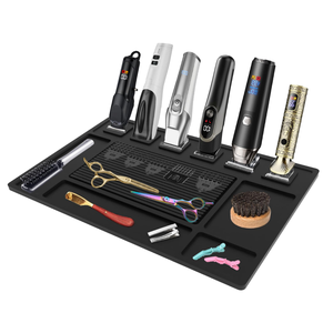 Tapis de barbier en silicone personnalisé avec logo, résistant à la chaleur, antidérapant, pour outils de coiffure, magnétique et standard, OEM pour salon - Product Image 3