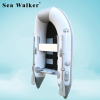 Seawalker - Bote Inflable de Pesca de 2.3M, Material de PVC, Bote de Remos con Piso de Listones Inflables, Bote Deportivo con Certificación CE