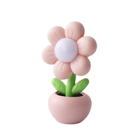 Lampe de chevet LED miniature au design mignon en forme de fleur, veilleuse chauffante pour bureau et décoration de table