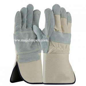 Split Leather Custom Welding Mitts-Safety <b>Gloves</b> with Anti-Slip & Anti-Static EN420 Certified Customize Options Made in Pakistan - Product Image 2