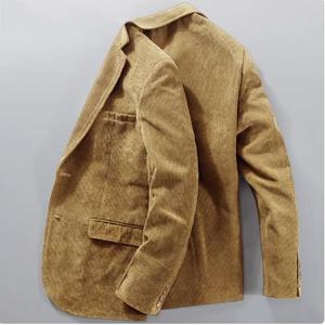 <span class=keywords><strong>Blazer</strong></span> en <span class=keywords><strong>velours</strong></span> côtelé sur mesure Costume décontracté en <span class=keywords><strong>velours</strong></span> avec fermeture à simple boutonnage Motif imprimé Tissu tricoté - Product Image 1