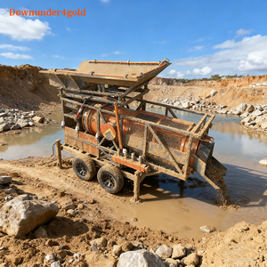 מתקן נייד לשטיפת זהב 50 טון/שעה, טרומל לשטיפת זהב, להפקת זהב בת קיימא, הפרדת זהב לעפרות צמיגות מאוד - Product Image 1