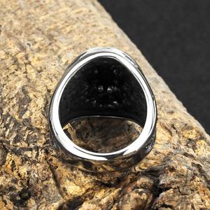 Men's Stainless Steel Viking <b>Wolf</b> Head <b>Ring</b> Hip Hop Style Animal Shape Gift Jewelry - Product Image 4