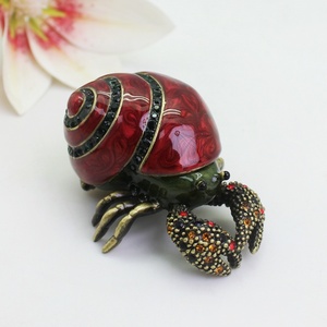 Shinnygifts handmade kim loại ẩn sĩ cua hộp đính, đại dương Series, thủ công mỹ nghệ kim loại trang trí, phong cách mới - Product Image 2