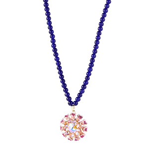 Guohaoshipin Chinese Style Violet Necklace Long Sweater Chain Animal Pendant Gift Jewelry Zinc Alloy Bezel Setting - Product Image 5