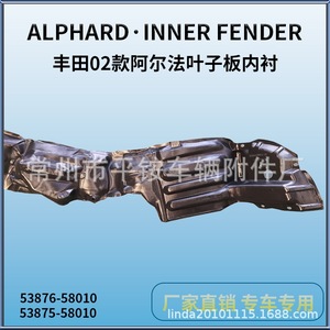 บังโคลนหน้าด้านใน Toyota Alphard รุ่น 53876-58010 อะไหล่พลาสติกทดแทน รุ่นปี 02-08 - Product Image 4