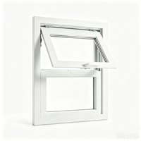 Fenêtre américaine à simple battant en PVC à double vitrage, isolation thermique, intérieur résidentiel, coulissante verticale, moustiquaire magnétique en fibre de verre