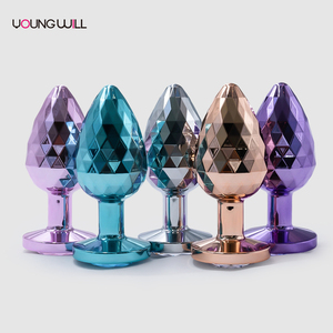 Geometrik Elmas Tasarımlı Metal Anal Plug Yetişkinler İçin Unisex Seks Oyuncakları Düz Yüzeyli Paslanmaz Çelik Anal Plug - Product Image 1