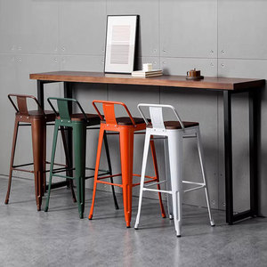 <span class=keywords><strong>Tabourets</strong></span> de <span class=keywords><strong>bar</strong></span> en métal modernes et industriels pour la restauration en plein air, vente en gros, <span class=keywords><strong>avec</strong></span> coussin en bois massif - Product Image 1
