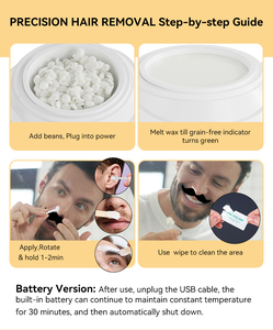 เครื่องอุ่นแว็กซ์ Waxkiss รุ่นใหม่ DualCare Wax Warmer Pro 2-in-1 ดีไซน์ไร้สาย พร้อมไฟ LED แสดงสถานะ ละลายแว็กซ์เร็วภายใน 20-30 นาที สำหรับใช้ในบ้านและร้านเสริมสวย - Product Image 6