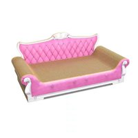 Canapé pour animaux de compagnie, lit de repos rectangulaire antidérapant en fibre durable pour chat et chien, zone de jeu et de griffage pour salon
