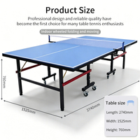 Table de ping-pong moderne SMC pour la maison, adaptée à l'intérieur et à l'extérieur, pliable et démontable Magedun CN ; HEB