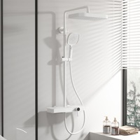 Kit de douche thermostatique pour hôtel, pommeau de douche pluie haute pression moderne pour salle de bain, ensemble de douche de plafond