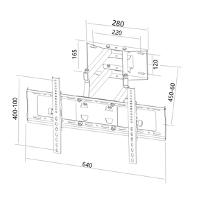 ขาตั้งทีวีแบบติดผนัง รุ่น Universal Full <span class=keywords><strong>Motion</strong></span> สำหรับทีวีขนาด 36-55 นิ้ว แข็งแรง ทนทาน ทันสมัย พร้อมขายึด - Product Image 6