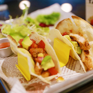 Estante de rollo mexicano para comida Soporte de bandeja en forma de onda creativa para Tacos Panqueques Tortillas para cafés y restaurantes - Product Image 3