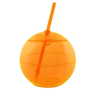 Vaso de Plástico sin BPA, Botella de Agua Deportiva, Vaso con Forma de Bola Redonda con Pajita, 24 oz - Product Image 4