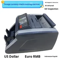 G25 Petit compteur de billets efficace Détecteur de devises étrangères multinational Détecte le dollar de Hong Kong Euro Monnaies africaines