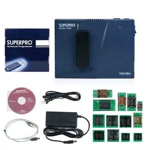 原装Xeltek Superpro 610P，带13个适配器通用集成电路芯片编程器 + 13个刻录块集成电路插座适配器