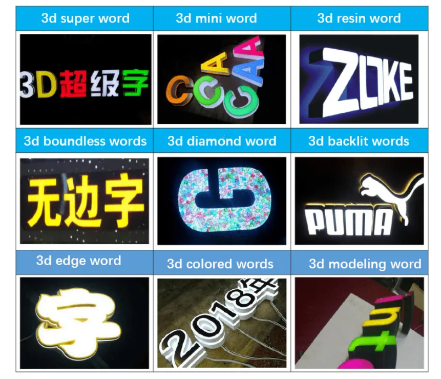 3d luminous letter printer machine