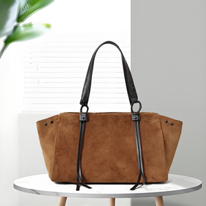 Women's Vintage Trendy Suede Tote Handbag Daily Use Solid Color PU Purse with Polyester Lining <strong>Slouchy</strong> Hobo <strong>Shoulder</strong> <strong>Bag</strong> - Product Image 4